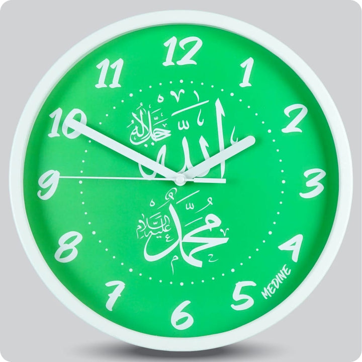 Jam Dinding Analog Kaligrafi Medine Hijau 25 Cm JDMEDIMD1168-168LHIJ