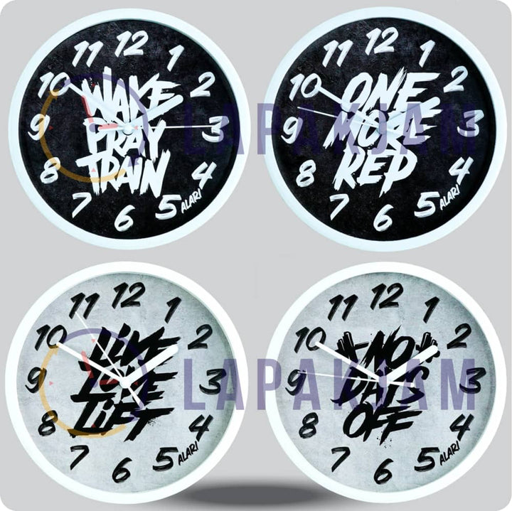 Jam Dinding Analog Rustic/Shabby Chic Alari No Days Off JDALARAL1224-1668DAY