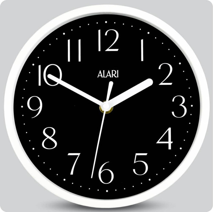 Jam Dinding Analog Polos Minimalis Alari Hitam JDALARAL1252-1668HIT