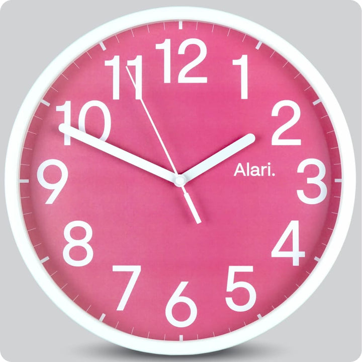 Jam Dinding Analog Polos Minimalis Alari Merah 25 Cm JDALARAL1113-168LMER