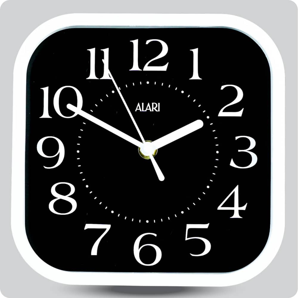 Jam Dinding Analog Polos Minimalis Alari Hitam JDALARAL1246-5454HIT