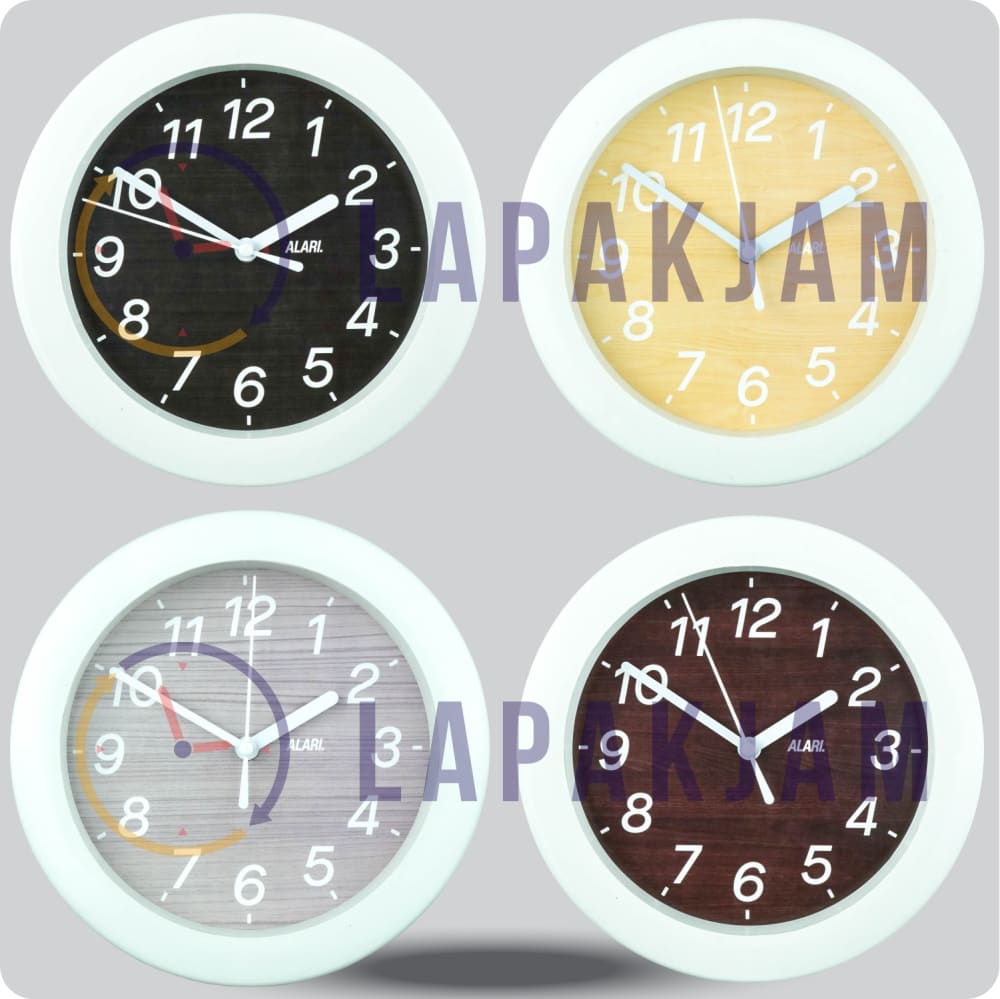Jam Dinding Analog Polos Minimalis Alari Coklat Tua JDALARAL8005-805COKTUA