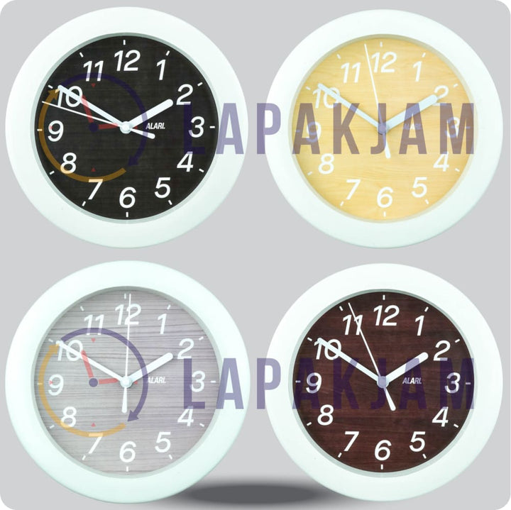 Jam Dinding Analog Polos Minimalis Alari Coklat Tua JDALARAL8005-805COKTUA