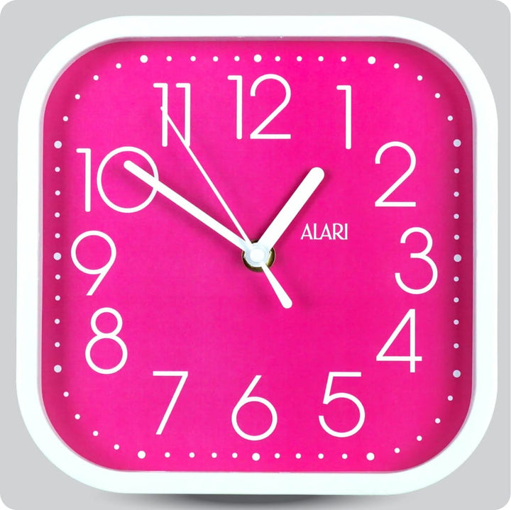 Jam Dinding Analog Polos Minimalis Alari Pink JDALARAL1244-5454PIN