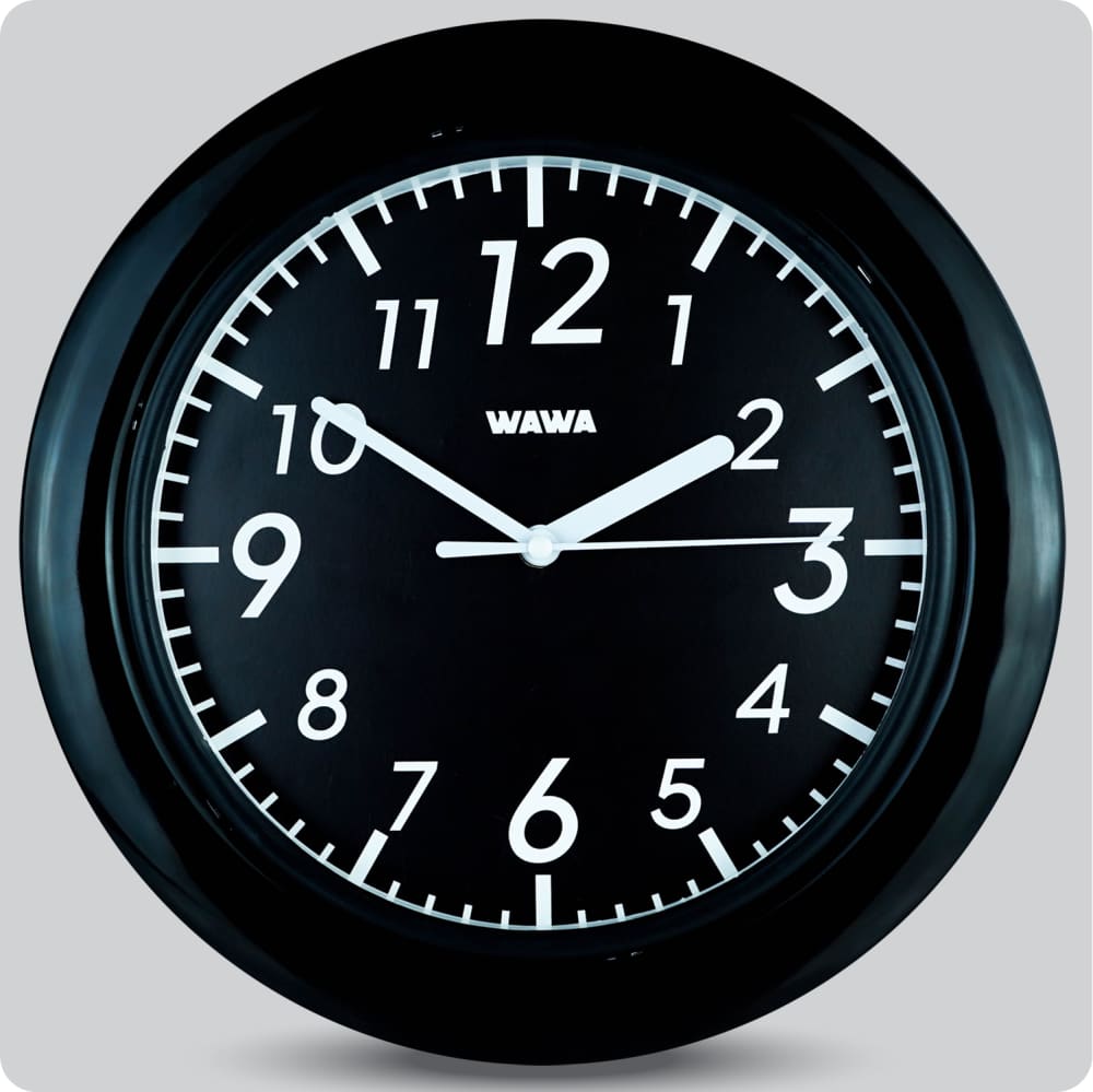 Jam Dinding Analog Polos Minimalis Wawa Black JDWAWAWW1122-888BLA
