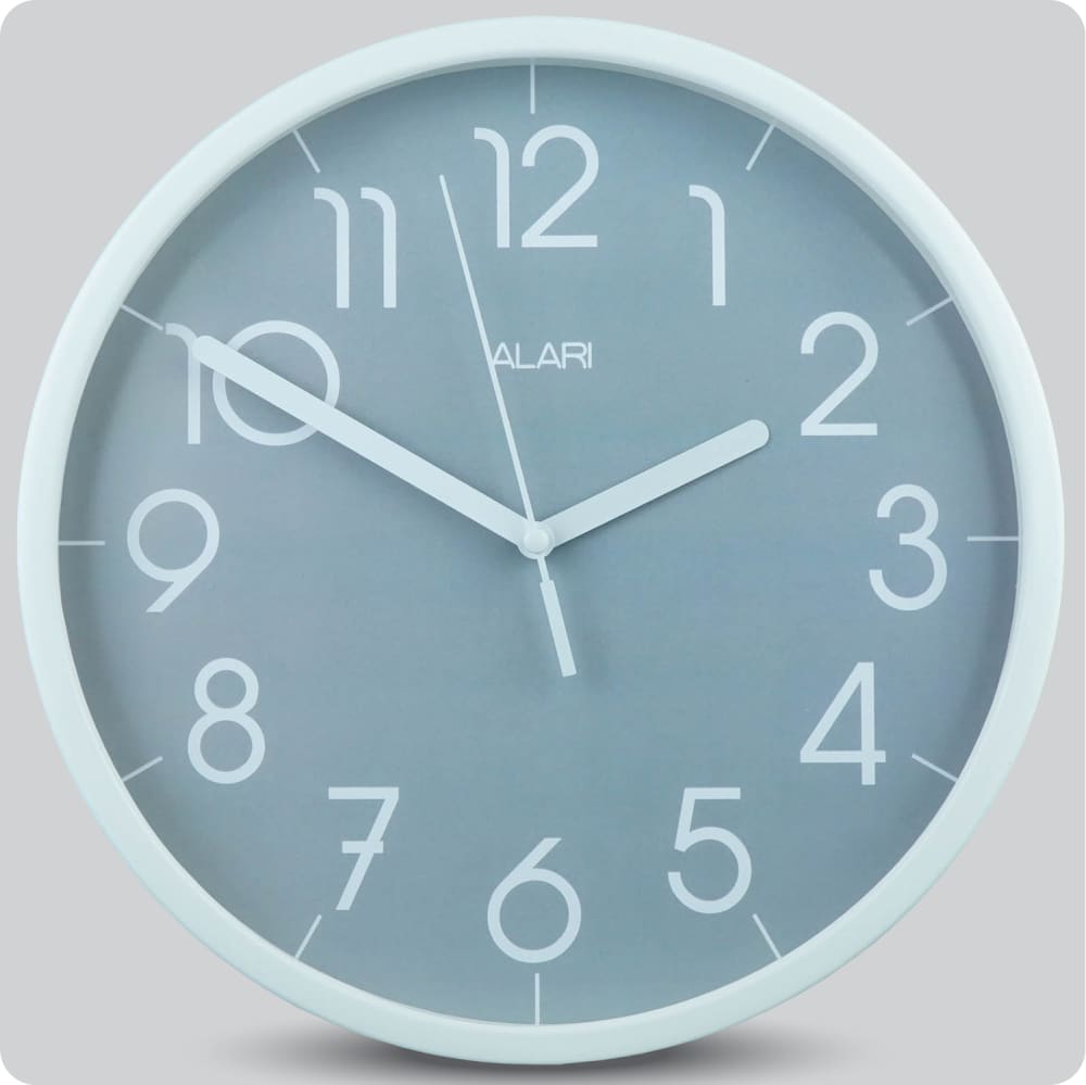 Jam Dinding Analog Polos Minimalis Alari Abu 25 Cm JDALARAL1112-168LABU