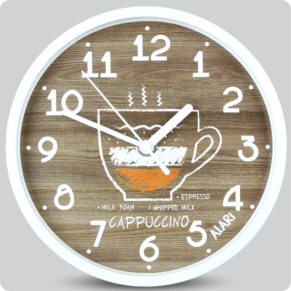 Jam Dinding Analog Motive/Pattern Alari Cappuccino Abu Tua JDALARAL1195-1668CAP
