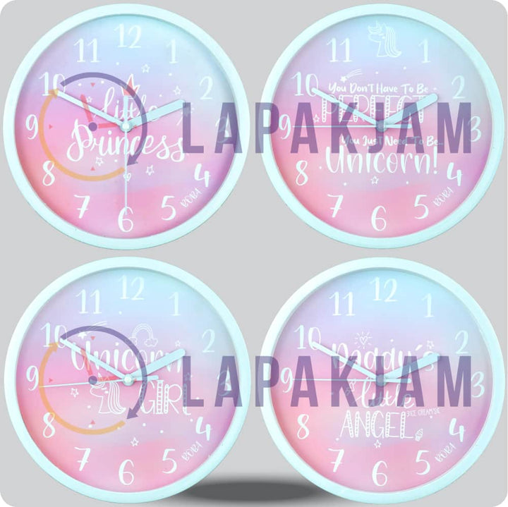 Jam Dinding Analog Karakter Anak Boba Unicorn Girl JDBOBABB1129UNI