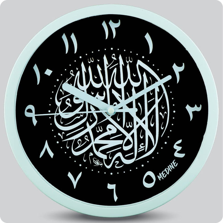 Jam Dinding Analog Kaligrafi Medine Angka Arab Hitam JDMEDIMD1123KMHITAR
