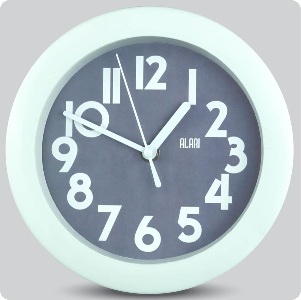 Jam Dinding Analog Polos Minimalis Alari Abu JDALARAL1249-805ABU