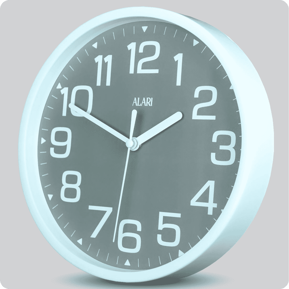 Jam Dinding Analog Polos Minimalis Alari Abu JDALARAL1193-1668ABU
