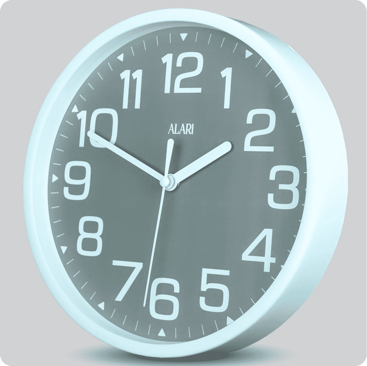 Jam Dinding Analog Polos Minimalis Alari Abu JDALARAL1193-1668ABU