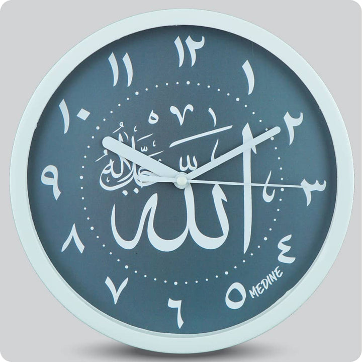 Jam Dinding Analog Kaligrafi Medine Angka Arab Abu-Abu JDMEDIMD1111KAABUAR