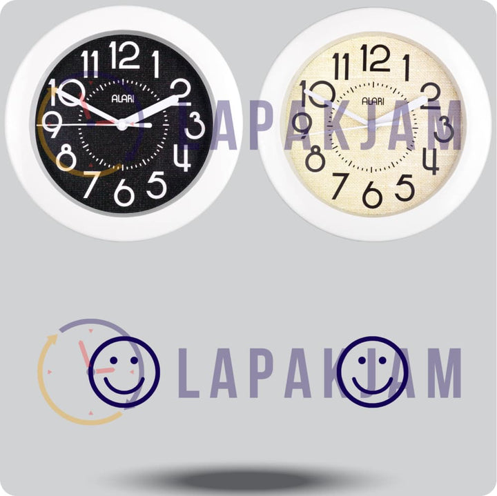 Jam Dinding Analog Polos Minimalis Alari Cream JDALARAL1208-805CRE
