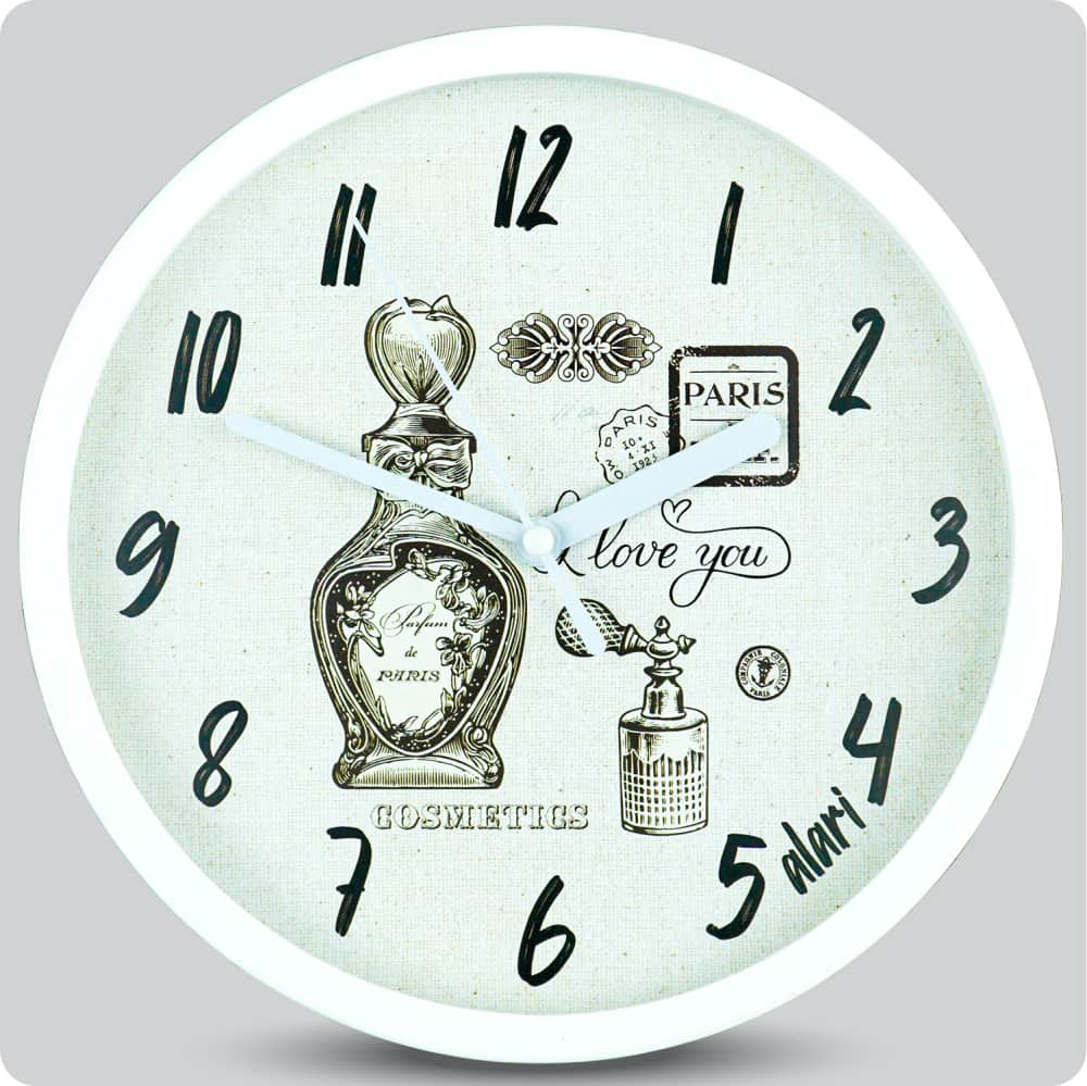 Jam Dinding Analog Rustic/Shabby Chic Alari Paris Perfumerie JDALARAL1204-1668PAR