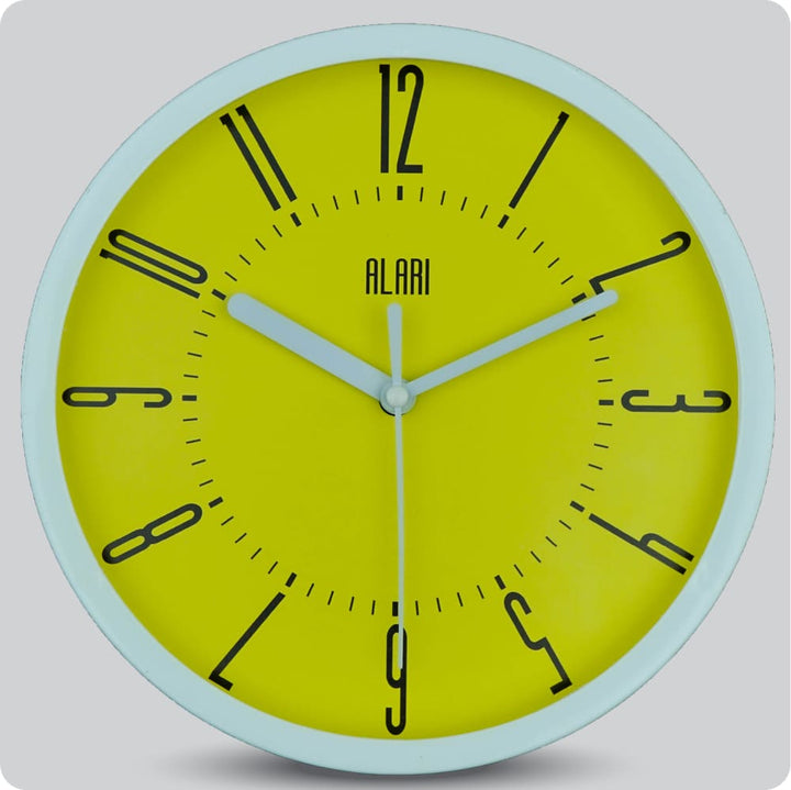 Jam Dinding Analog Polos Minimalis Alari Kuning JDALARAL1155KUN