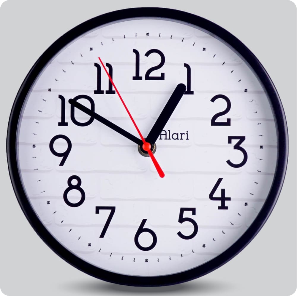 Jam Dinding Analog Rustic/Shabby Chic Alari Bata Putih JDALARAL1159-1668PUT