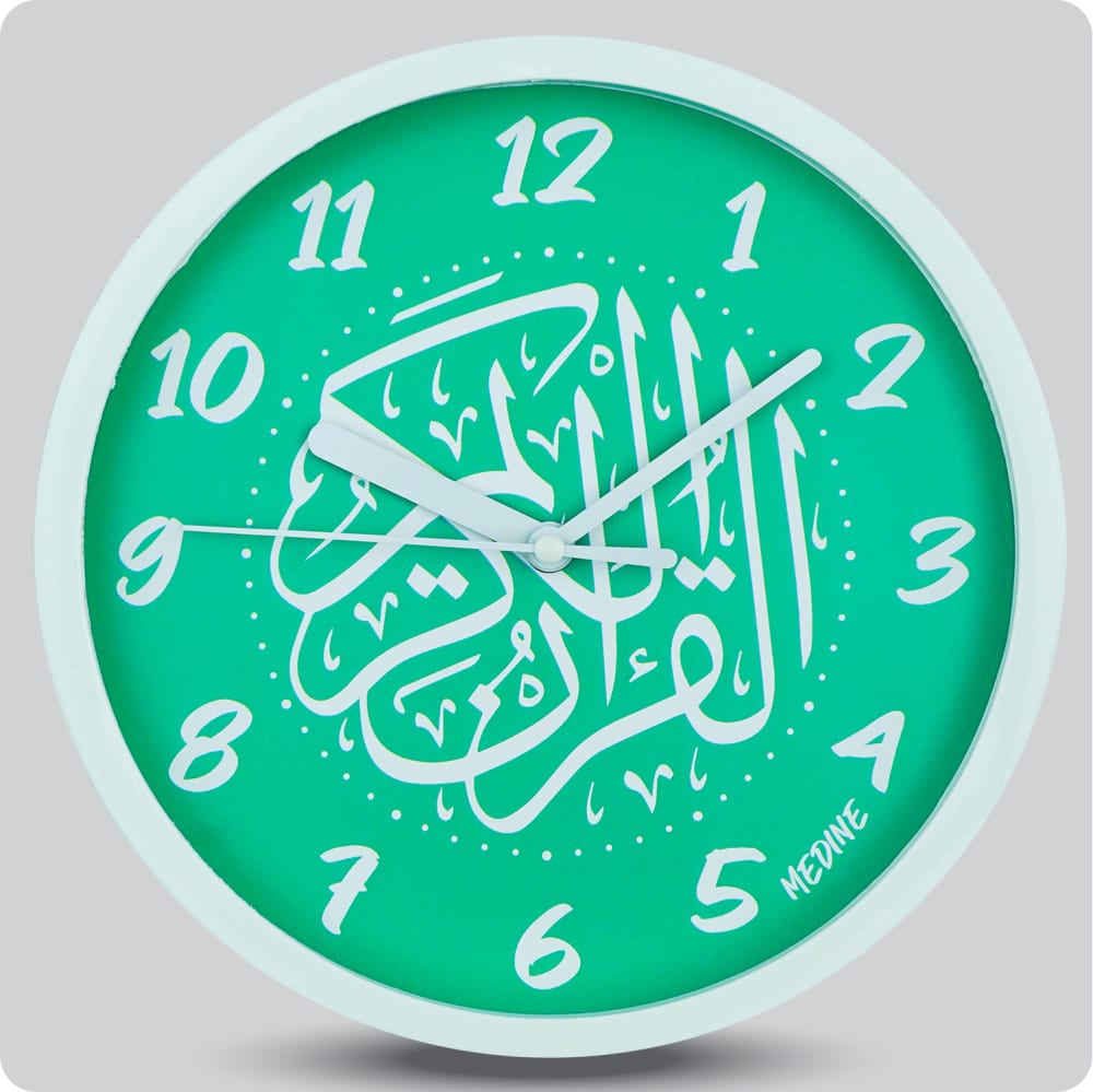Jam Dinding Analog Kaligrafi Medine Hijau JDMEDIMD1134KQHIJ