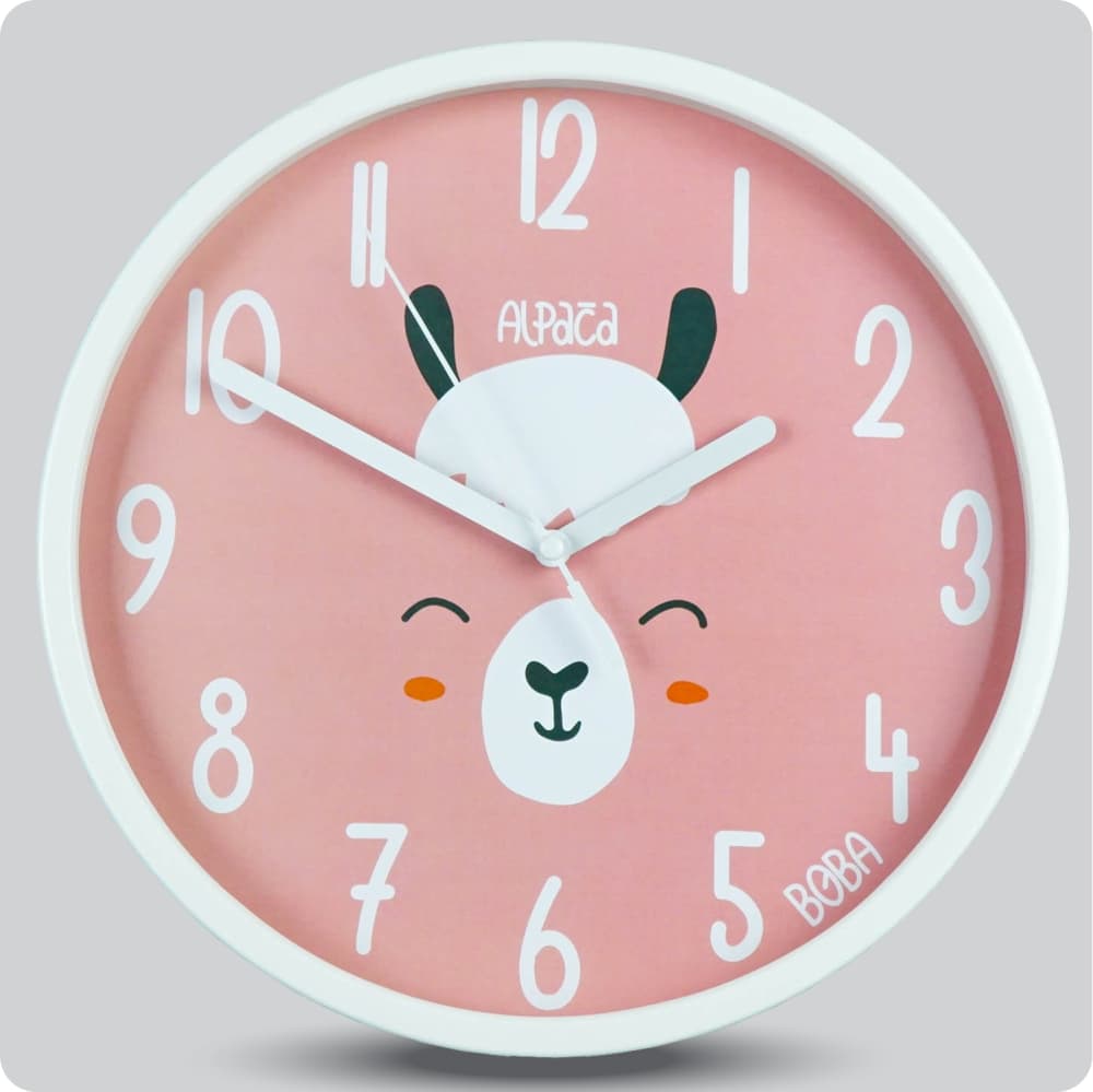 Jam Dinding Analog Karakter Anak Boba Alpaca 25 Cm JDBOBABB1515-168LALP