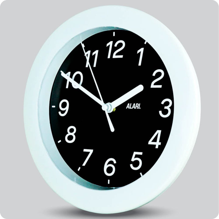 Jam Dinding Analog Polos Minimalis Alari Hitam JDALARAL8000-805HIT