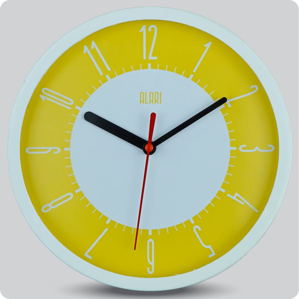 Jam Dinding Analog Polos Minimalis Alari Orange JDALARAL1187ORA