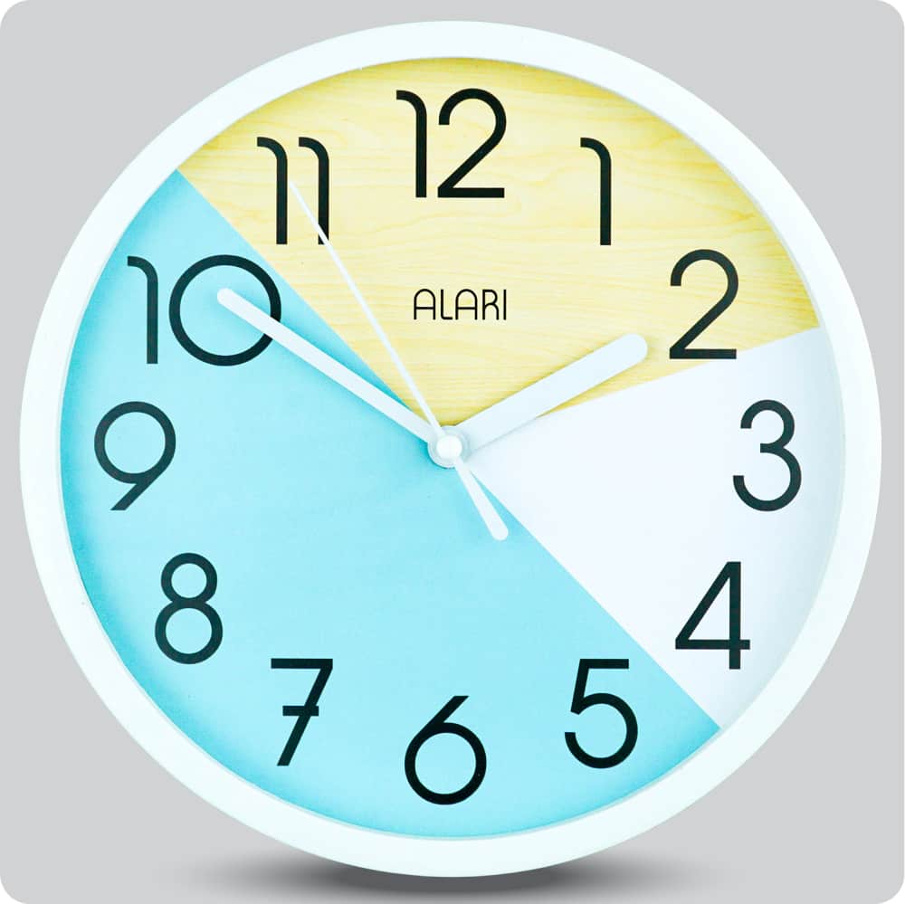 Jam Dinding Analog Polos Minimalis Alari Coklat Muda JDALARAL1210-1668COKMUD