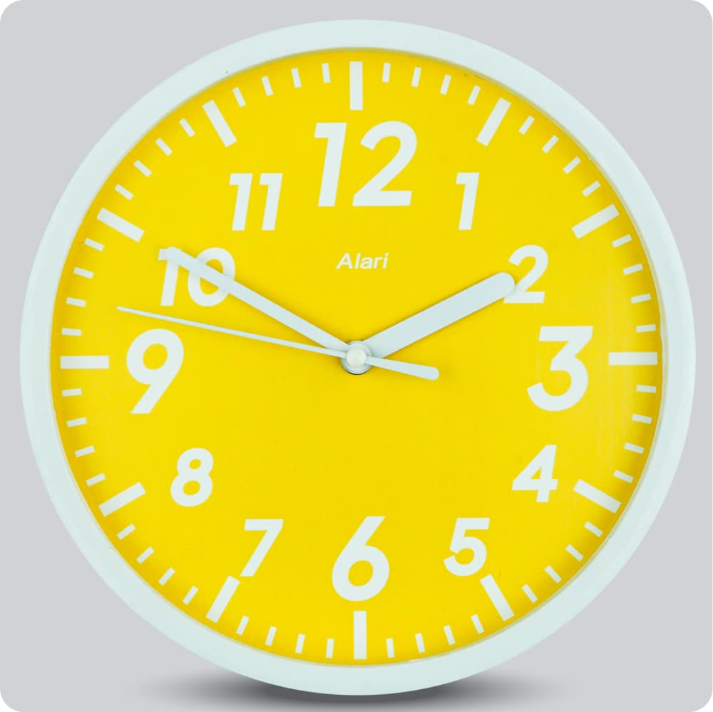 Jam Dinding Analog Polos Minimalis Alari Orange JDALARAL1278-1668ORA