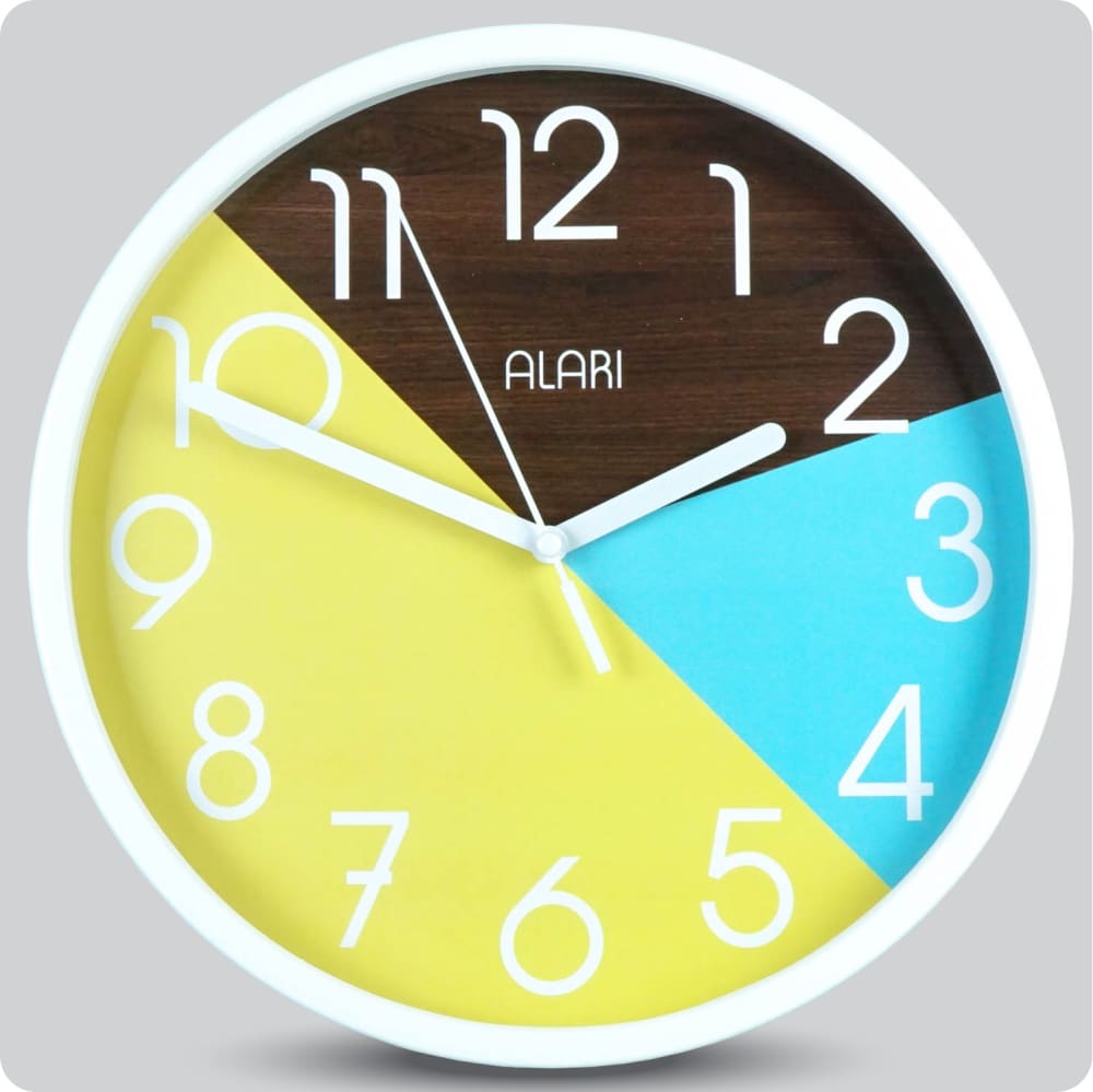 Jam Dinding Analog Polos Minimalis Alari Coklat Tua 25 Cm JDALARAL1210-168LCOKTUA