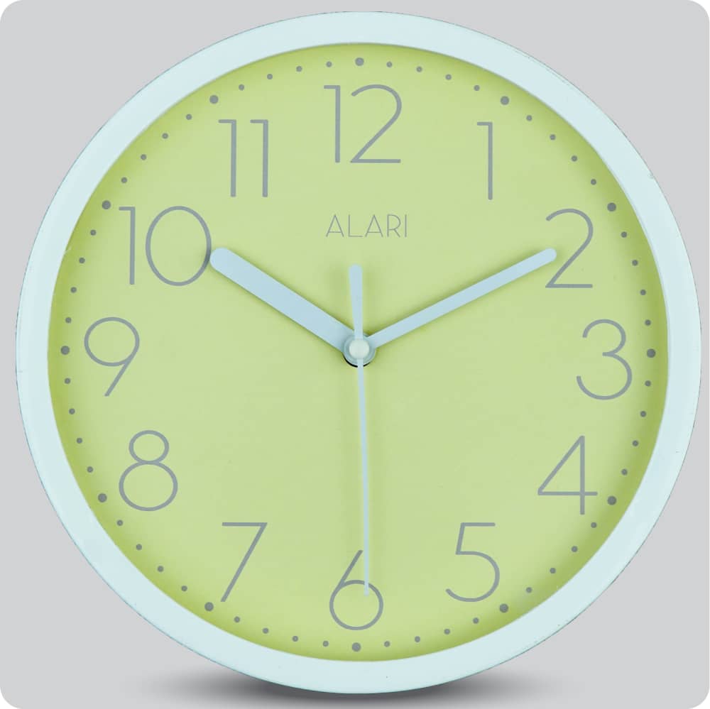 Jam Dinding Analog Polos Minimalis Alari Yellow JDALARAL1111LYEL
