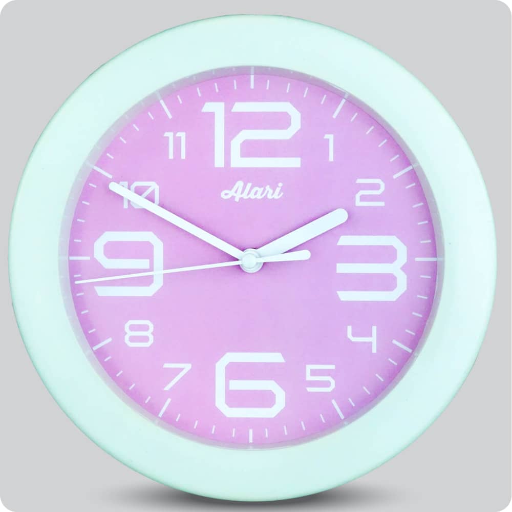 Jam Dinding Analog Polos Minimalis Alari Pink JDALARAL1154-805PIN
