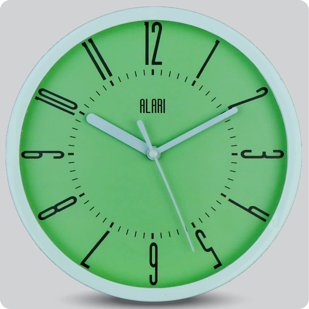 Jam Dinding Analog Polos Minimalis Alari Hijau JDALARAL1155HIJ