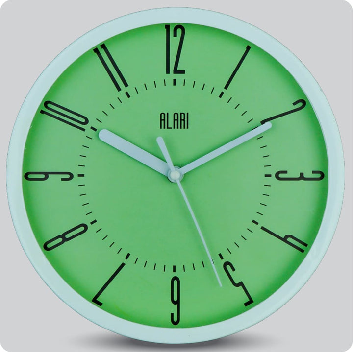 Jam Dinding Analog Polos Minimalis Alari Hijau JDALARAL1155HIJ