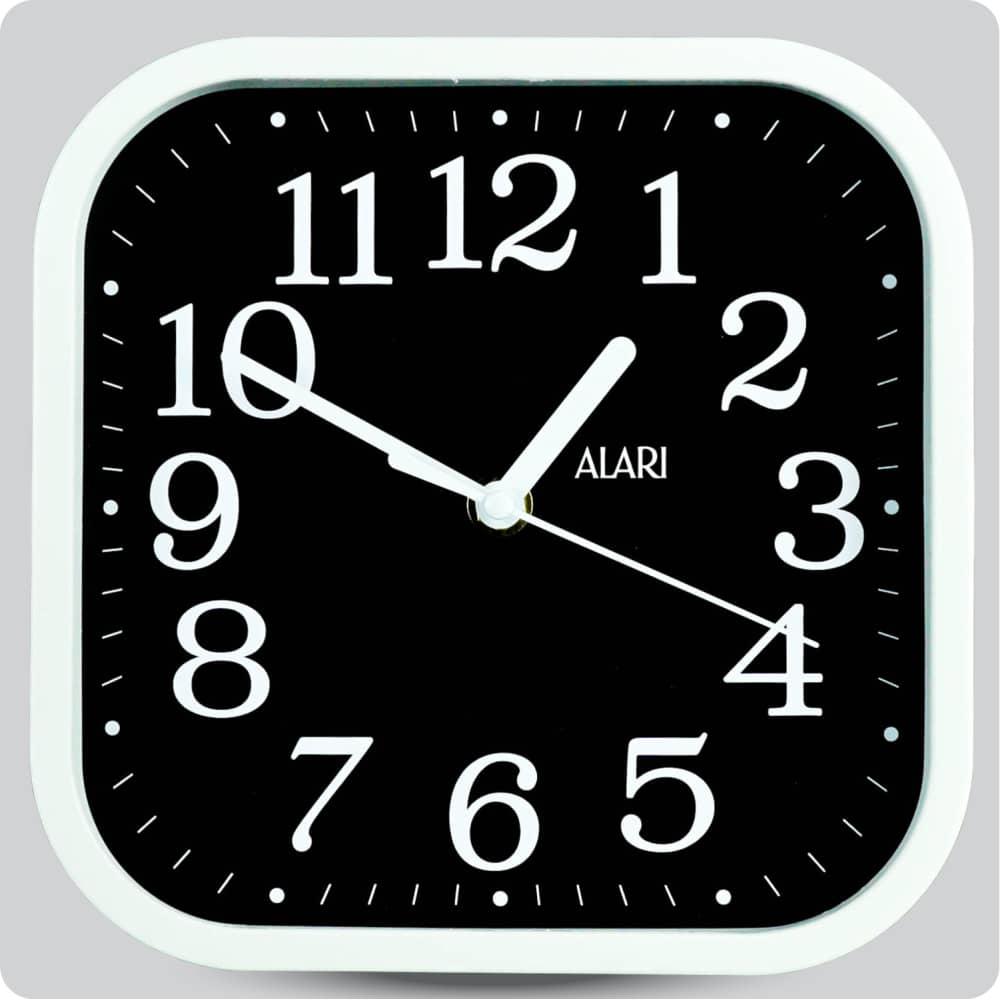 Jam Dinding Analog Polos Minimalis Alari Hitam JDALARAL1243-5454HIT