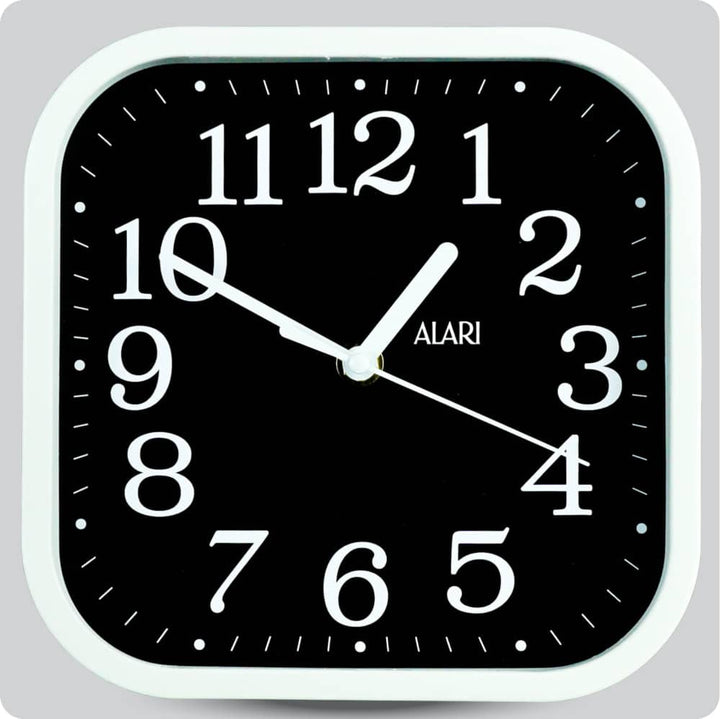 Jam Dinding Analog Polos Minimalis Alari Hitam JDALARAL1243-5454HIT