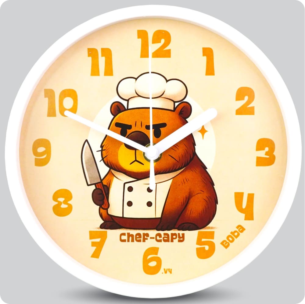 Jam Dinding Analog Karakter Anak Boba Chef Capy V4 JDBOBABB1161-1668CHEV4