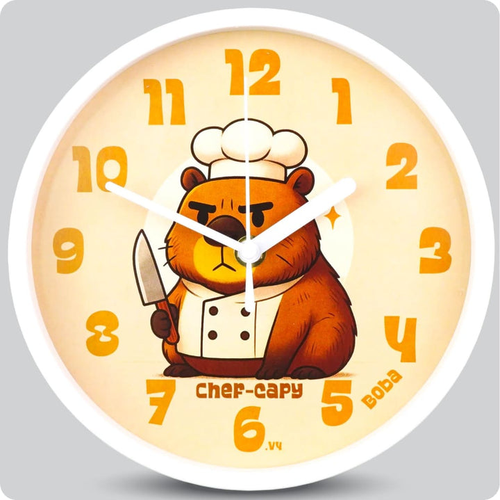 Jam Dinding Analog Karakter Anak Boba Chef Capy V4 JDBOBABB1161-1668CHEV4