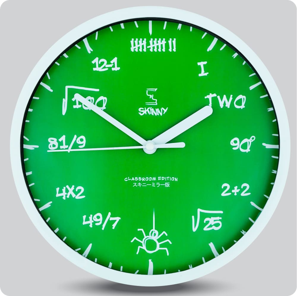 Jam Dinding Analog Polos Minimalis Skinny Hijau JDSKINCLASSK1123-HIJ