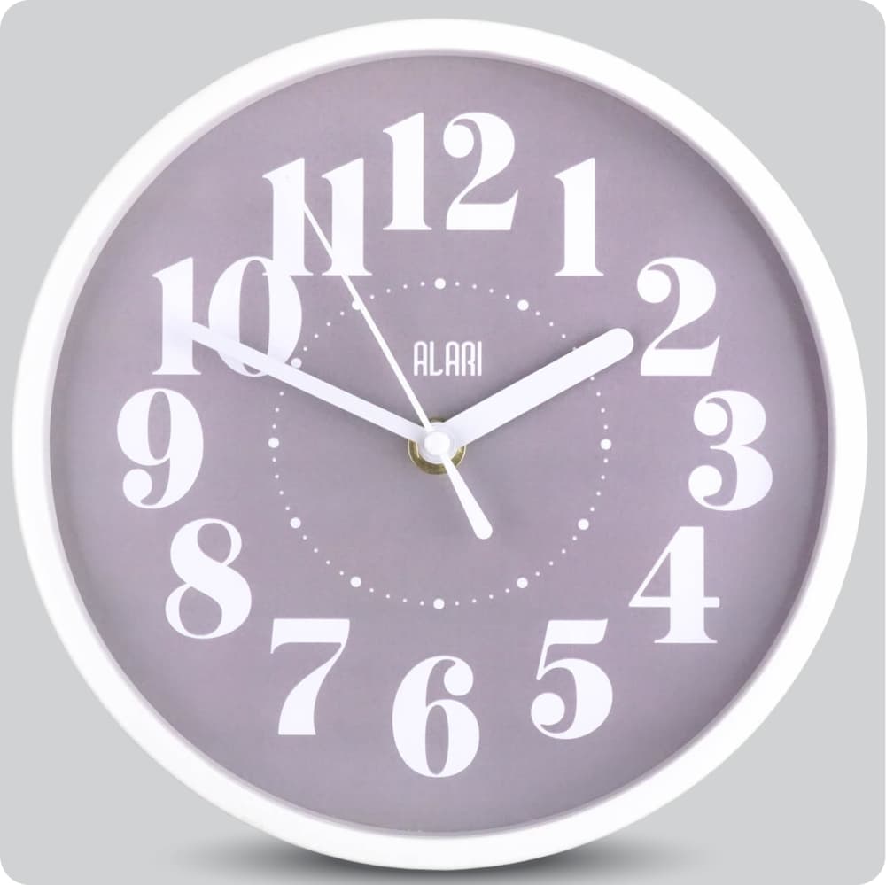 Jam Dinding Analog Polos Minimalis Alari Abu JDALARAL1251-1668ABU
