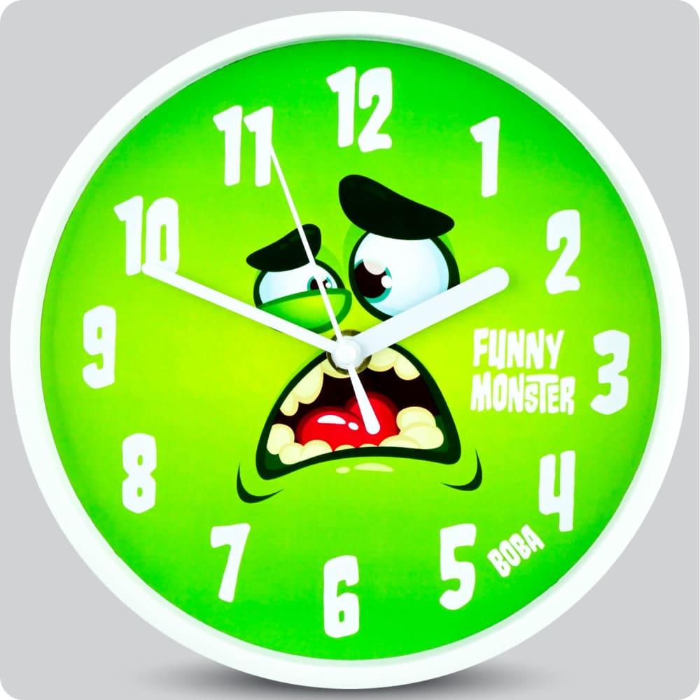 Jam Dinding Analog Karakter Anak Boba Face Green JDBOBABB1103-1668FGRE