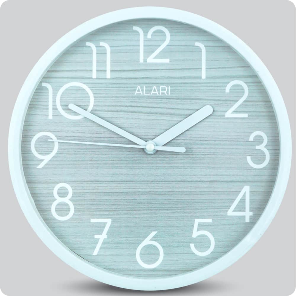 Jam Dinding Analog Polos Minimalis Alari Abu-Abu JDALARAL1288-1668ABU