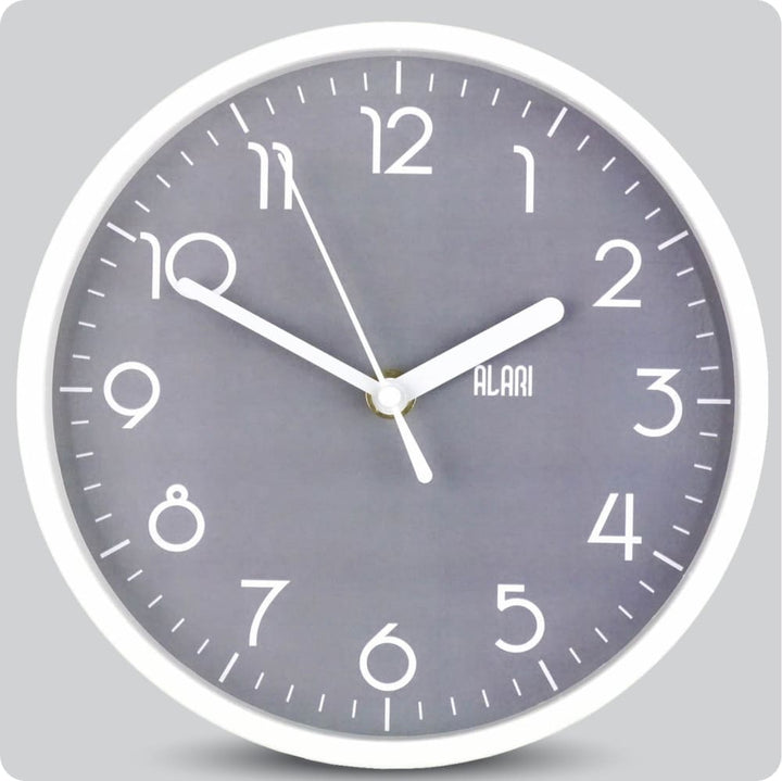 Jam Dinding Analog Polos Minimalis Alari Abu JDALARAL1256-1668ABU
