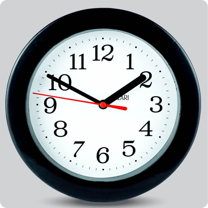 Jam Dinding Analog Polos Minimalis Alari Putih JDALARAL1243-805PUT