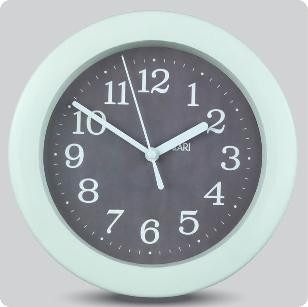 Jam Dinding Analog Polos Minimalis Alari Abu JDALARAL1243-805ABU