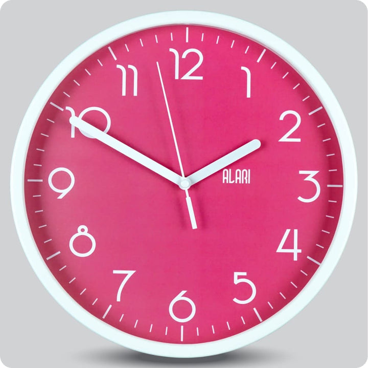 Jam Dinding Analog Polos Minimalis Alari Pink 25 Cm JDALARAL1256-168LPIN