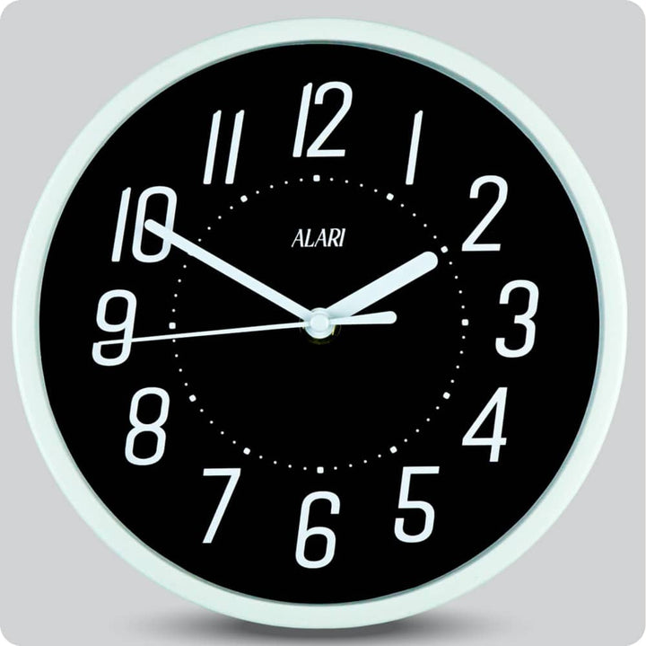 Jam Dinding Analog Polos Minimalis Alari Hitam JDALARAL1167-1668HIT