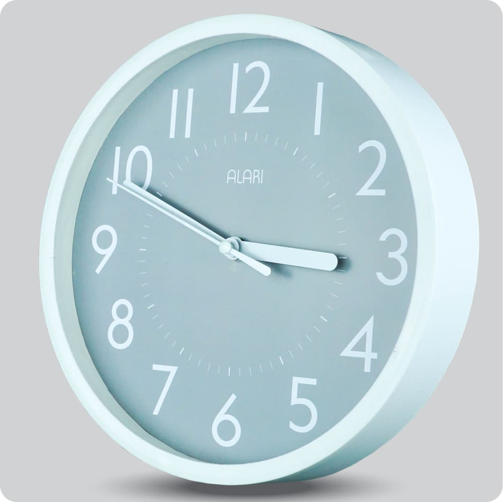 Jam Dinding Analog Polos Minimalis Alari Abu JDALARAL1209-1668ABU
