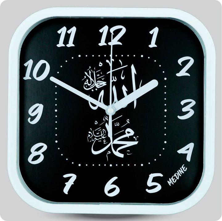 Jam Dinding Analog Kaligrafi Medine Hitam JDMEDIMD1168-5454HIT