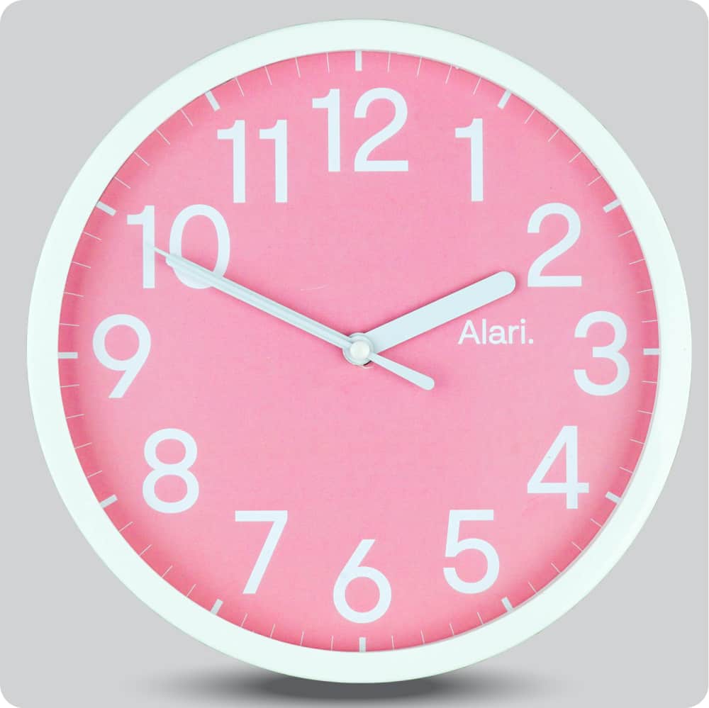 Jam Dinding Analog Polos Minimalis Alari Merah JDALARAL1113-1668MER