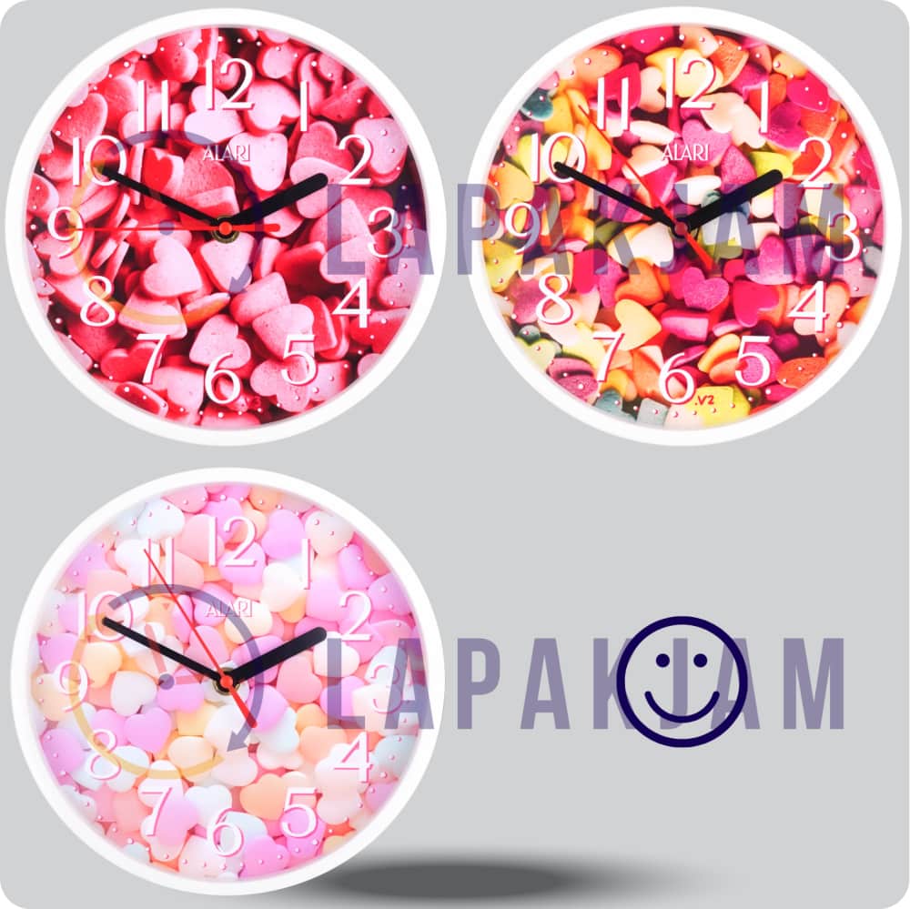 Jam Dinding Analog Permata/Feminim/Norak Alari V1 JDALARAL1253-1668V1