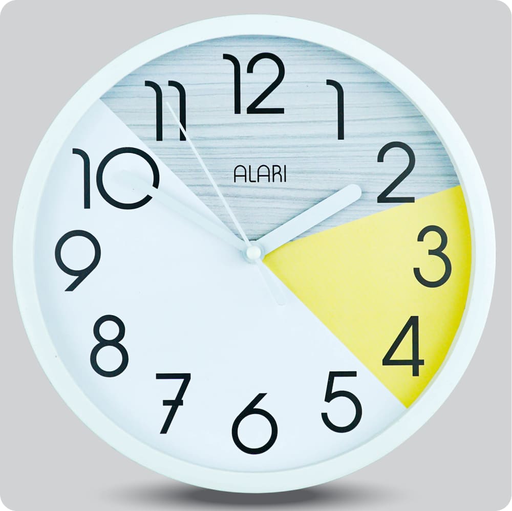 Jam Dinding Analog Polos Minimalis Alari Abu JDALARAL1210-1668ABU